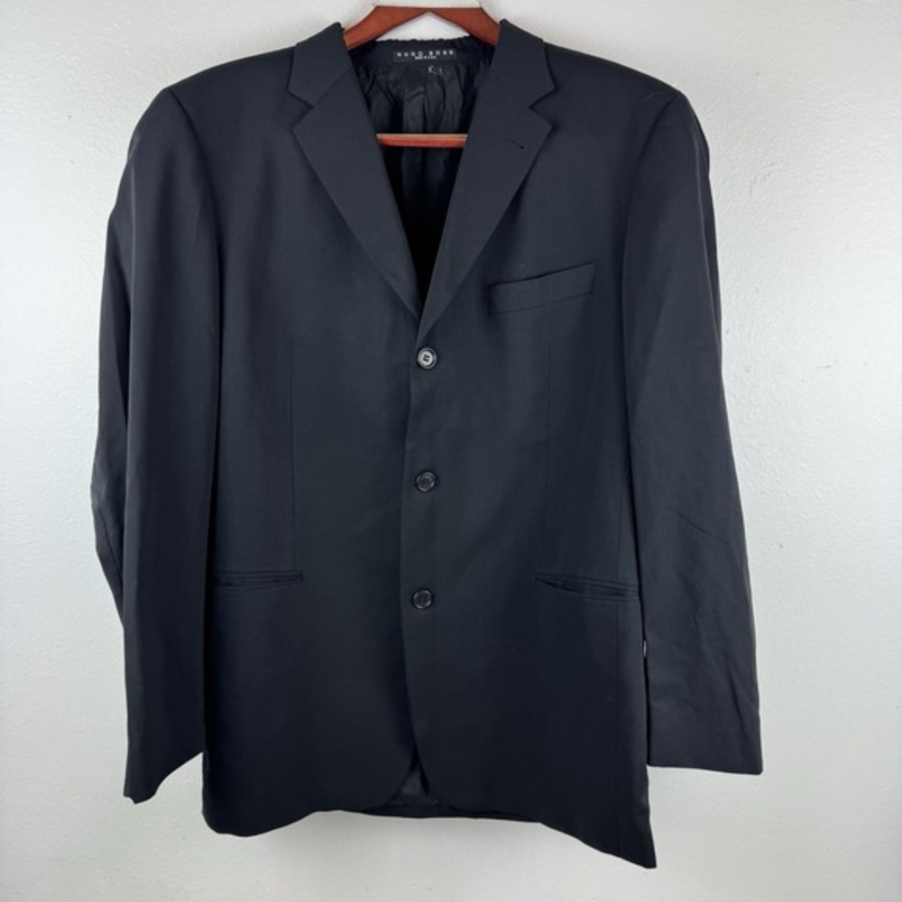 HUGO BOSS Einstein Beta Mens Blazer Jacket Coat BLACK 3 button - 44R
